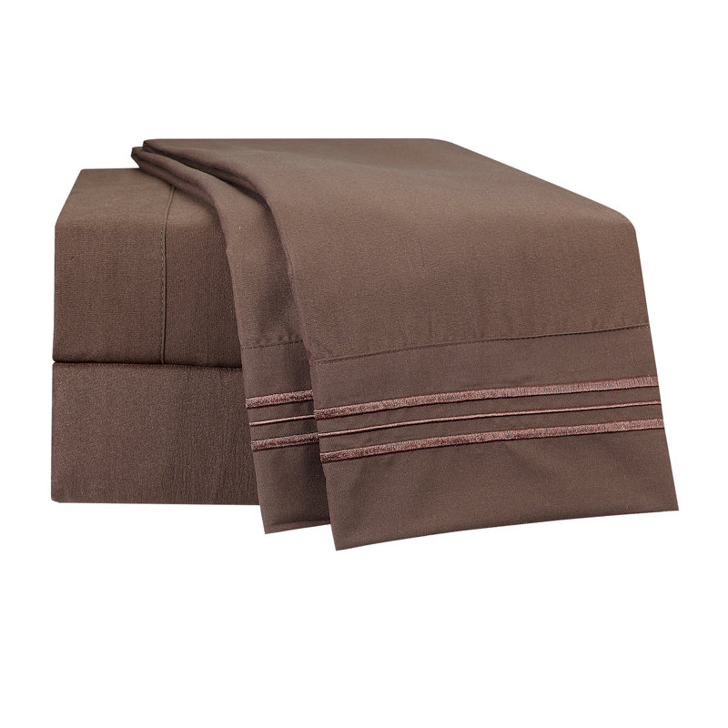 Ensemble de draps Setaluna, Très grand séparé, Chocolat