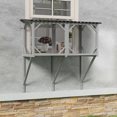 Spacieux pour le plaisir à l'intérieur - offre un espace de détente pour les chats. Une grande plateforme de fenêtre pour chat permet de se prélasser confortablement au soleil