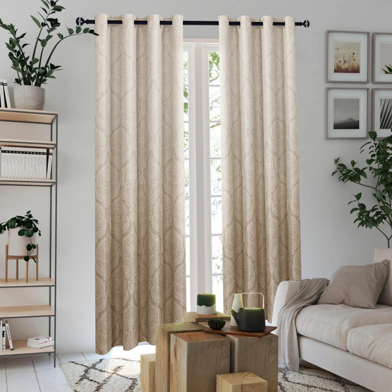 Window Curtains, Grommet, Room-Darkening, Set Of 2, 52" W x 96" L