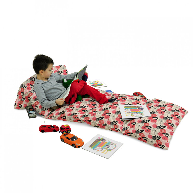 Housse de coussin d'extérieur Big Circled Flowers Blossoms and Leaves, H 2 po x l 36 po x P 88 po