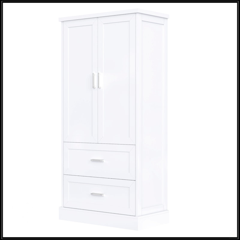 Tall Bathroom Storage Cabinet, White