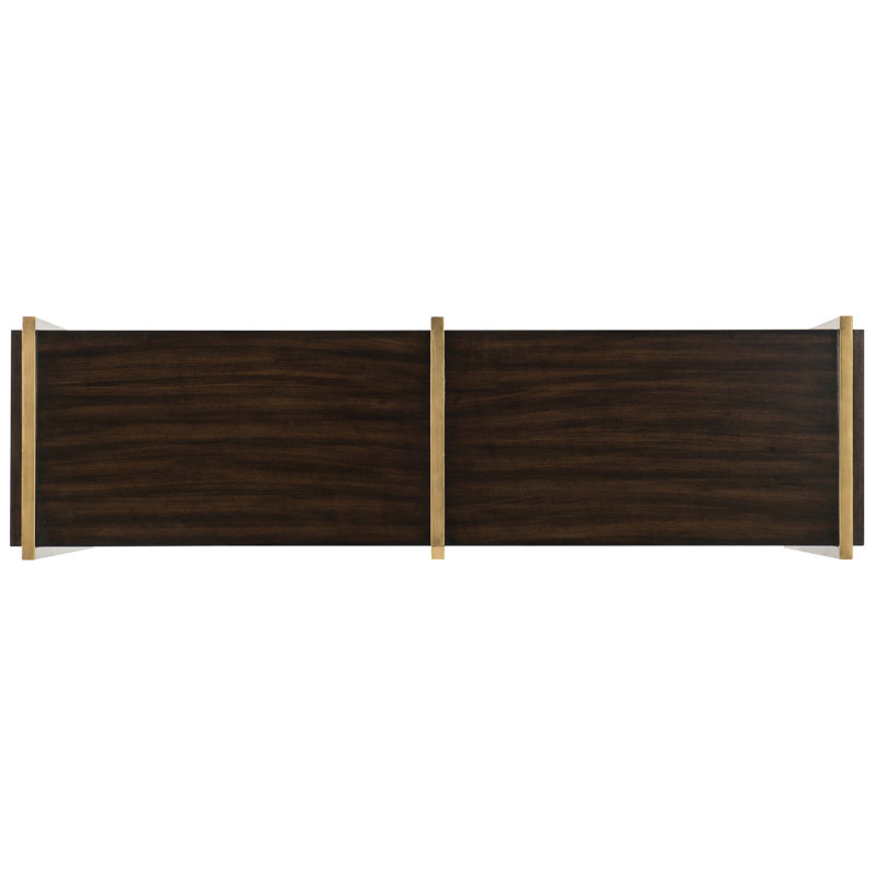 Melange 70'' Brown and Gold Traditional Sideboard