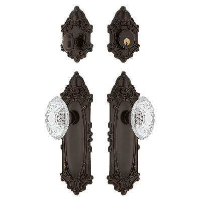 Ensemble d'entrée victorien avec bouton en cristal Nostalgic Warehouse