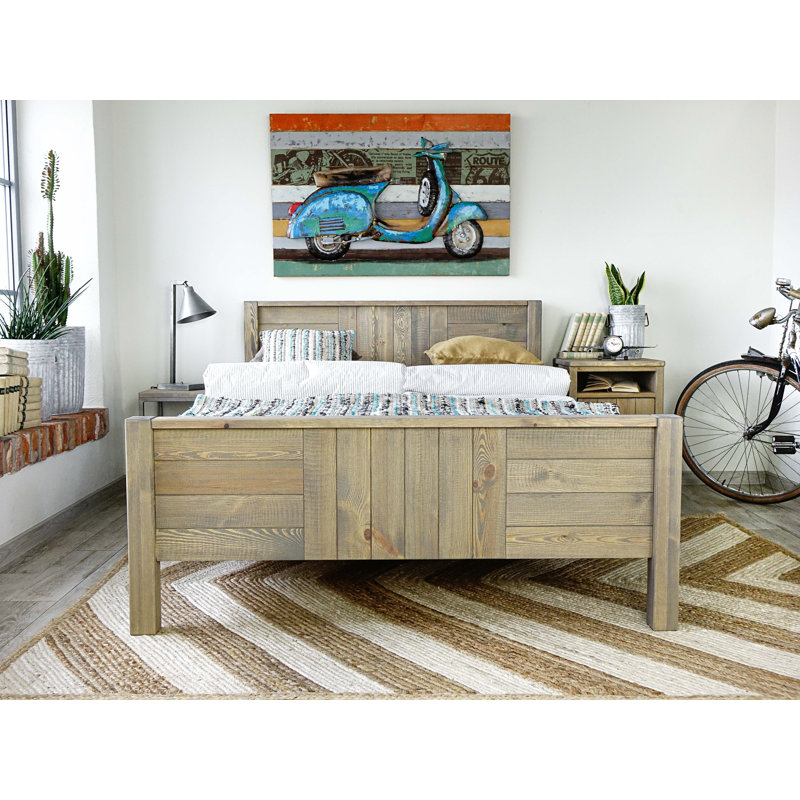 Pinar Solid Wood Bed, European Kingsize (160 x 200 cm)