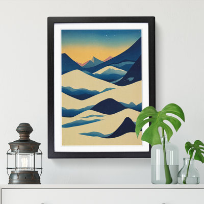 Winter Landscape Geometric - Single Picture Frame Print