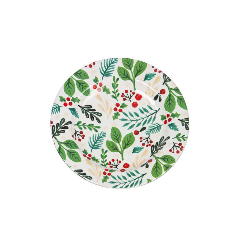 Assiette plate en mélamine 11 po, serre des Fêtes