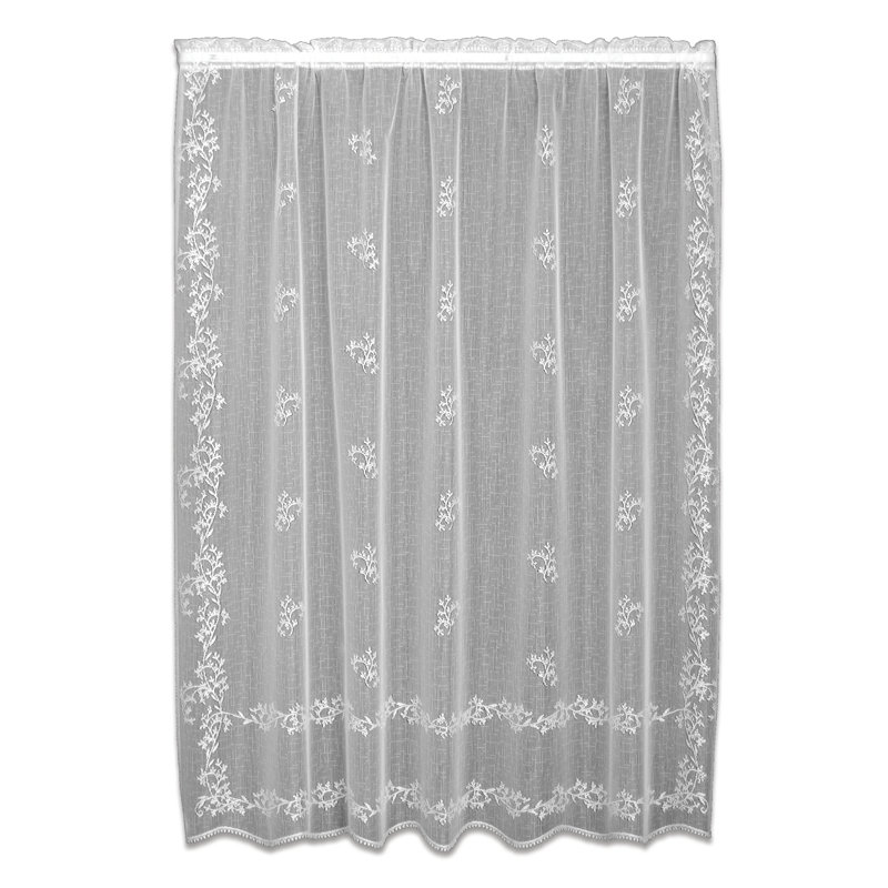 Iker Lace Sheer Curtain Single Panel, 60" W x 96" L