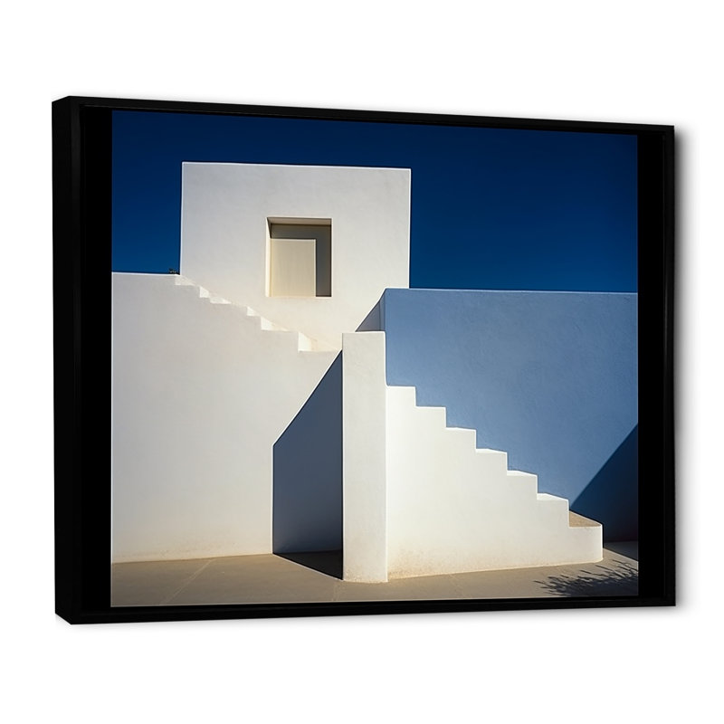 Balmain - Décoration murale plage et océan, H 12 po x l 20 po x P 1 po, Cadre flottant noir