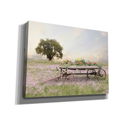 Flower Wagon At Sunset par Lori Deiter - Photographie sur toile tendue