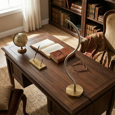 Serpentine Integrated LED Sculptural Table Lamp