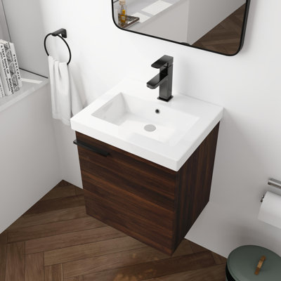 Ensemble de meuble-lavabo simple mural 18 "Aether