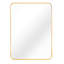 Décoration murale rectangulaire en métal doré 22 x 30 pouces - Protection incassable, miroir de guide d'installation pour cadre rouillé, quincaillerie de suspension renforcée-1962763872