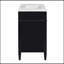 Meuble-lavabo à poignée argentée 36 po avec tiroir basculant et lavabo-1371240539