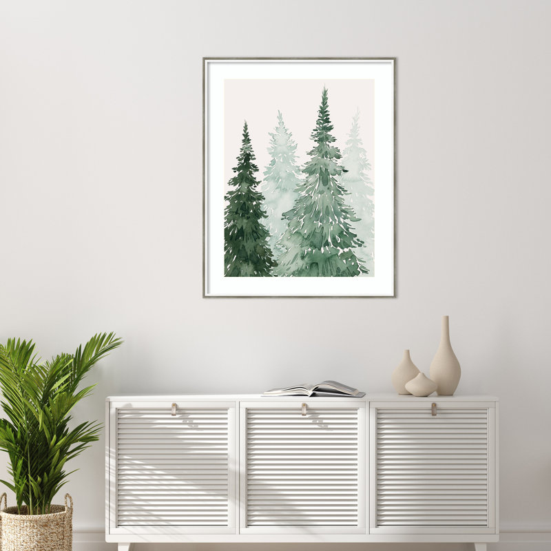 «Winter Washed Coppice II» par Grace Popp, impression sur bois encadrée, H 41 po x l 33 po
