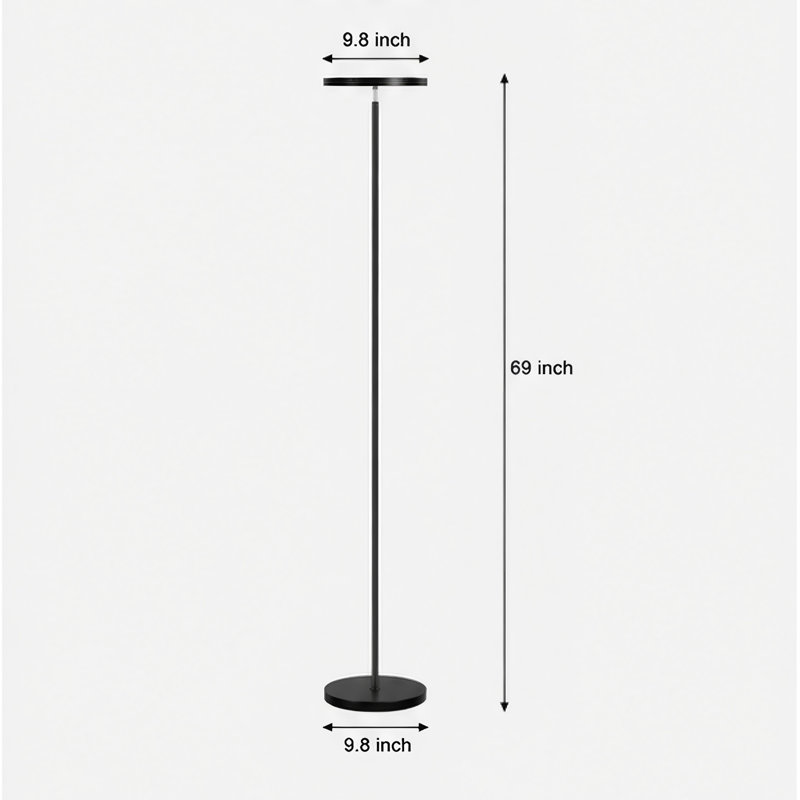 Lampe DEL sur pied avec télécommande et éclairage réglable