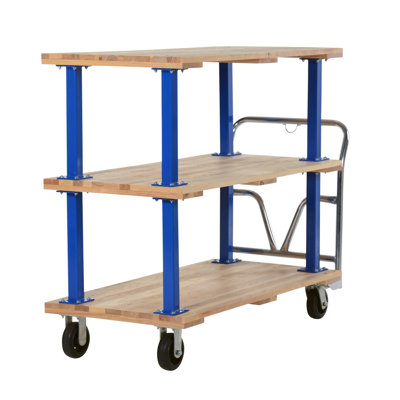 Chariot utilitaire triple plateforme