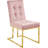 Chakevia 19'' H Tufted Velvet Upholstered Metal Side Chair-760109692-782716604