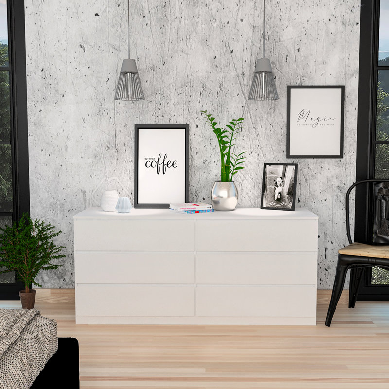 Commode rectangulaire à 6 tiroirs