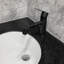 Robinet de salle de bain en acier inoxydable noir mat - Robinet de lavabo à poignée simple avec finition rouille et évier à aération silencieuse