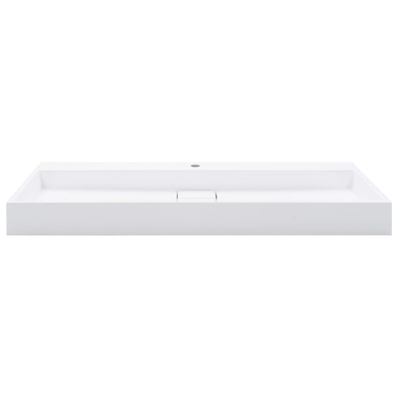 Belfry Bathroom Matanna White Ceramic Rectangular Sink, 1 tap hole, 1200 x 460 x 110 mm