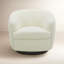 Fauteuil demi-tonneau pivotant rembourré Marcy-101378032