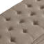 Banc de rangement rembourré capitonné avec boutons, banc d'entrée en tissu de lin avec pieds en bois fuselés, banc de lit - Lin-2121313764-2121313761