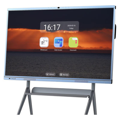 JYXCN 4K Smart Board 65 pouces tableau blanc interactif tout-en-un, ordinateur à écran tactile avec double système et partage de nuage Convient à la salle de classe, au bureau et aux présentations? (Comprend un support mural)