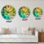 Horloge murale moderne en marbre vert et turquoise abstrait-1105732735