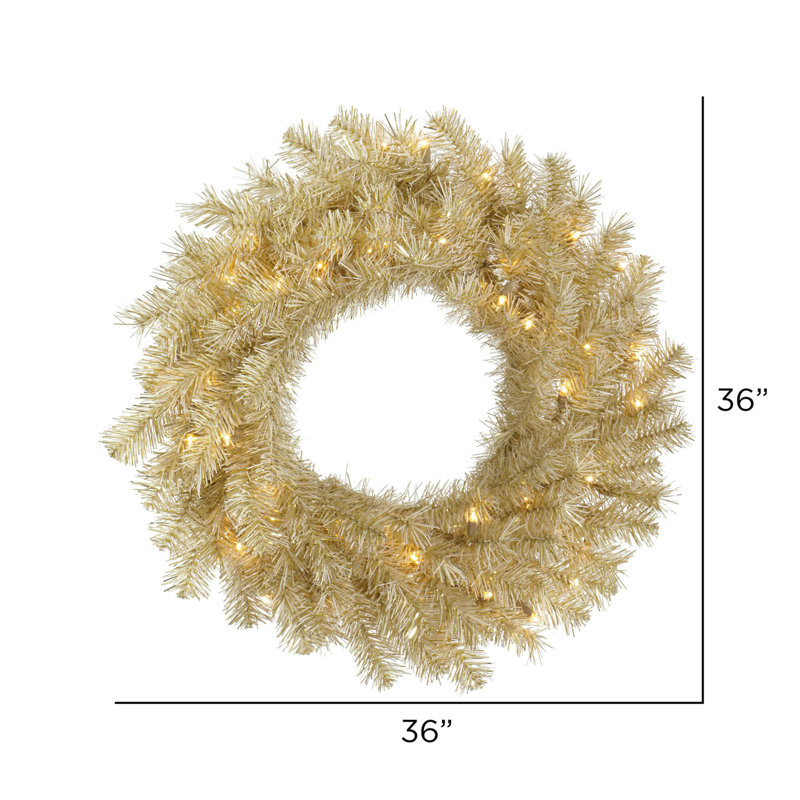 Couronne artificielle Bridger, H 36 po x l 36 po x P 5 po, Mauve, Oui