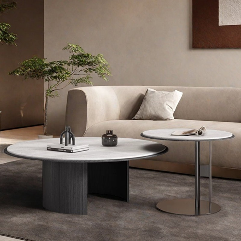 Modern simple design sense coffee table, 14.96" H x 39.37" L x 39.37" W