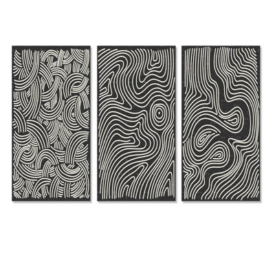 Ensemble de 3 pièces japonaises, rétro, rétro, rétro, art moderne III