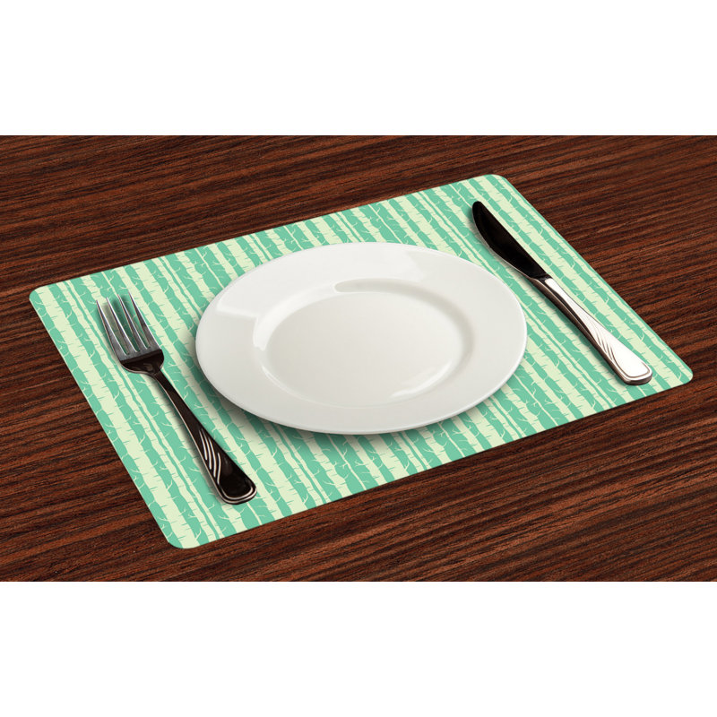 Polyester Striped Rectangle Placemat