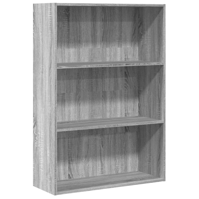 Analuisa Bookcase, (2 Shelves) 114cm H x 80cm W x 30cm D, Grey Sonoma