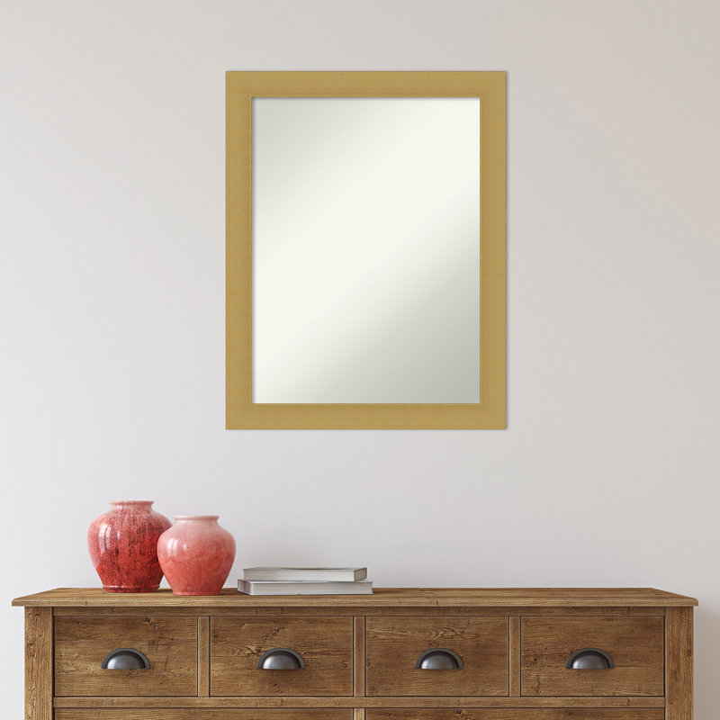 Miroir de salle de bain mural Grace, 27,5 po x 21,5 po, Or brossé