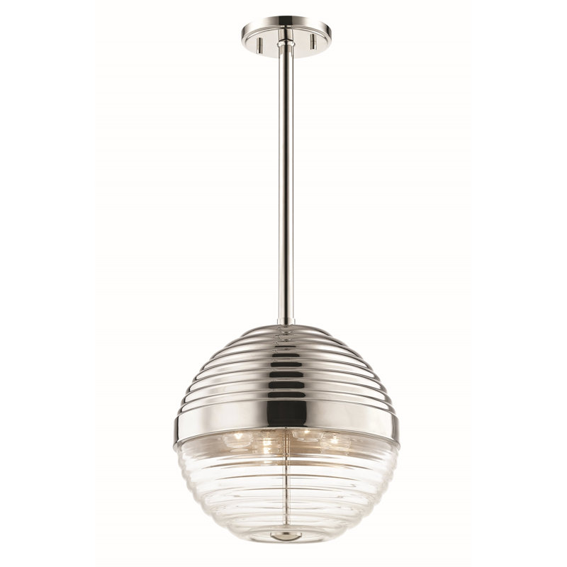 Lustre en globe à 4 lumières Easton, Nickel poli