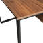 Bureau de 38 po: finition café foncé et pieds en métal pour une expérience confortable. 38 po x 22 po x 30 po, créativité robuste
