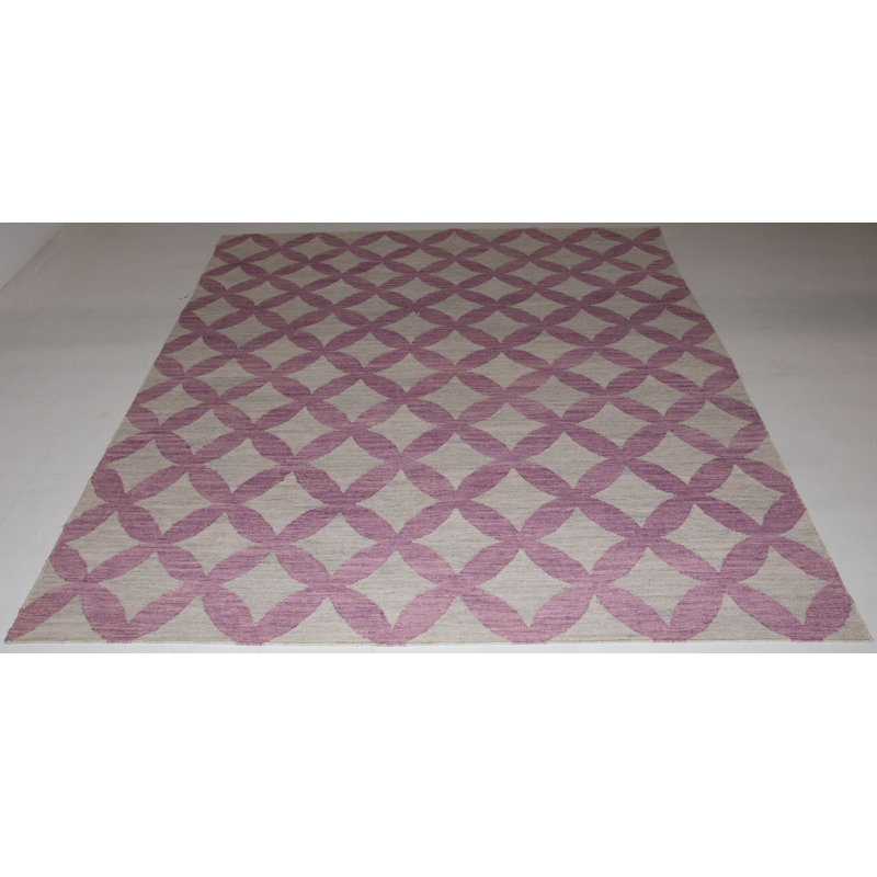 Geometric Area Rug in Purple