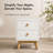 Downall 2 Drawer Nightstand with Charging Station, Bedside Table with Storage Drawers, Night Stand for Bedroom, End Table or Side Table for Living Room, 15.5" D x 18.9" W x 21.7" H-731034015