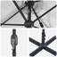Garden Parasol Polyester and Aluminium Outdoor Shade UV Sun Protection-1543355942