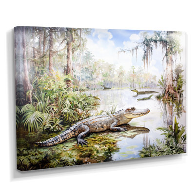 Crocodile antique II - impression murale de crocodile