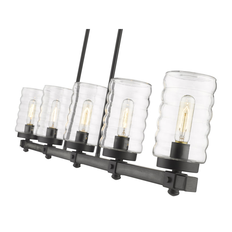 Rosamaria 5 - Light Outdoor Chandelier, Ashen Barnboard