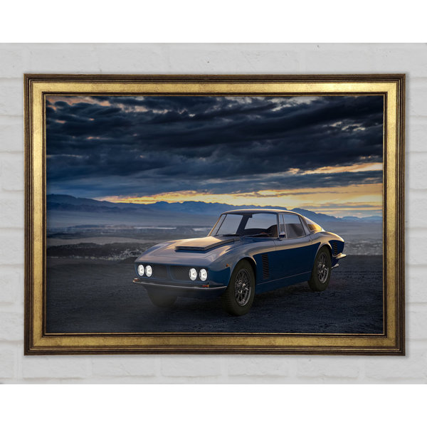 17 Stories Retro Car In The Clouds - Single Picture Frame Print ...