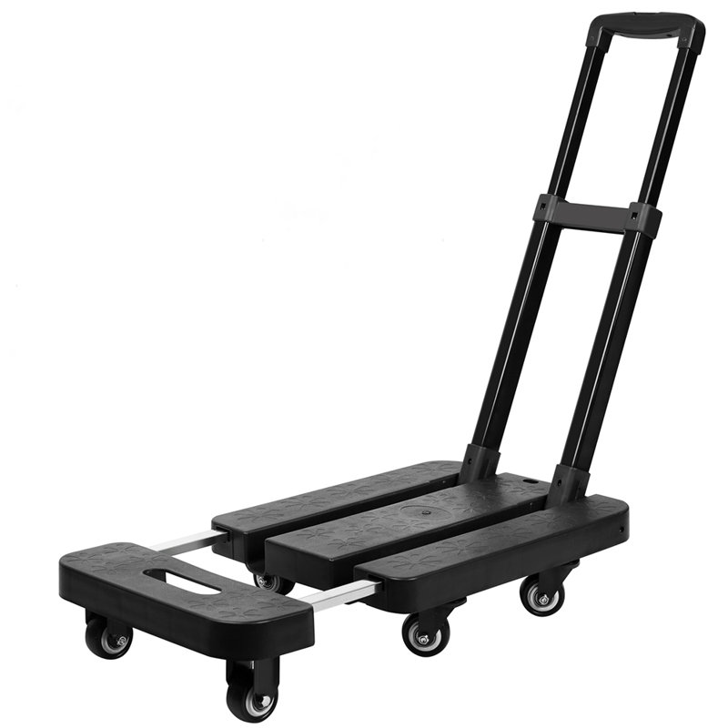 Chariot-chariot pliable robuste avec roulettes et poignée