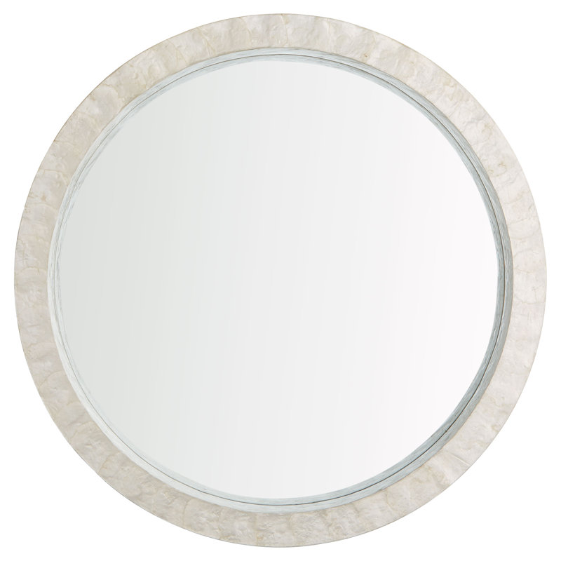 Triton Round Mirror, White, 32" x 32"