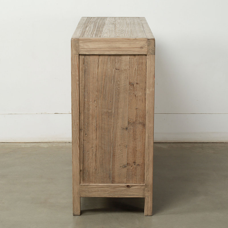6-Drawer Chest 53Wx18Dx40H Weathered Natural Solid Pine