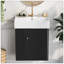 Meuble-lavabo flottant 21,6 po avec lavabo en céramique, rangement à gauche-1662933525