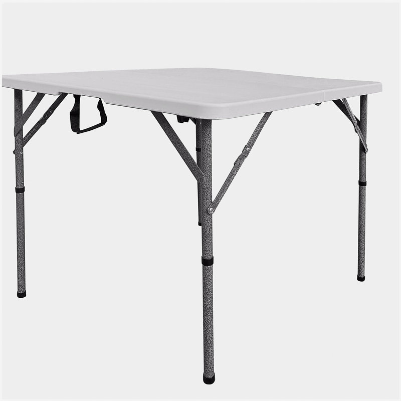 Table pliante carrée de 34 pouces à hauteur ajustable avec poignée facile à saisir Techni Home