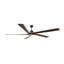 Ventilateur de plafond d'intérieur Wilfrido avec tige filetée, pales en noyer foncé et télécommande portable-1128108572-1128108571