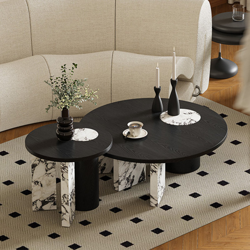 Table basse en bois massif rétro