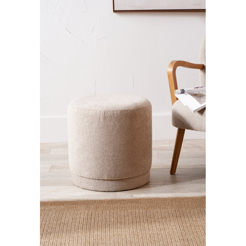 44cm Wide Round No Pattern Cocktail Ottoman
